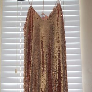 Rose Gold Sequin Dress